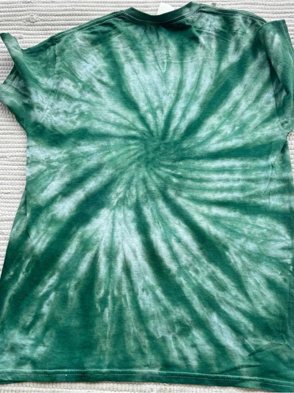 Aaliyah Graphic Tee Green Tie Dye Y2K Style Cotton T Shirt Size M - Picture 5 of 5